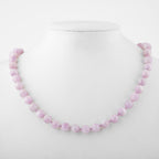 Kunzite 8 mm Knotted Natural Stone Necklace