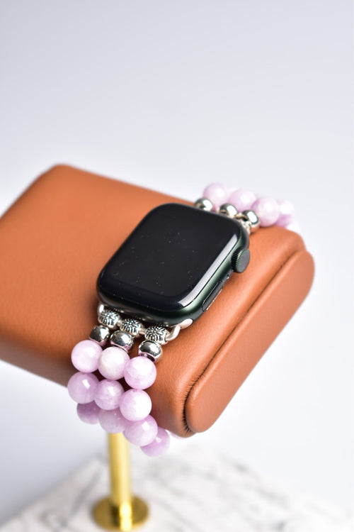 Kunzite Natural Stone Apple Watch Band 42 - 49mm 