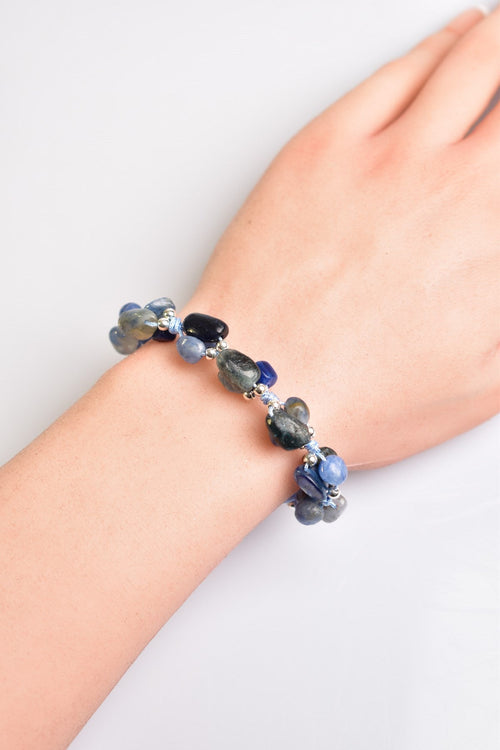 Kyanite Natural Stone Macrame Bracelet