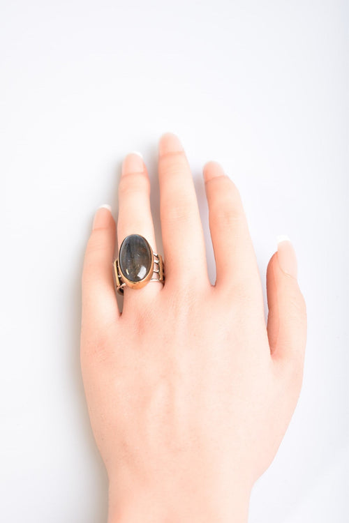 Labradorite Natural Stone 925 Sterling Silver Ring