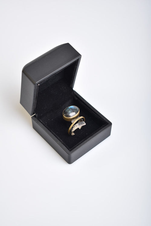 Labradorite Natural Stone 925 Sterling Silver Ring