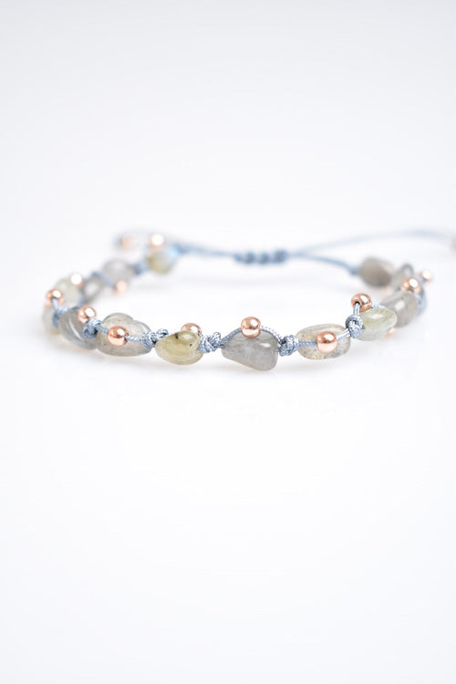 Labradorite Natural Stone Macrame Bracelet