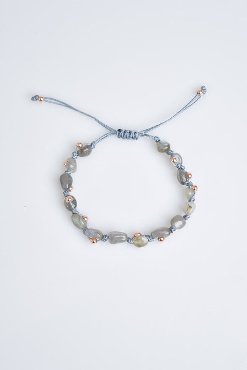 Labradorite Natural Stone Macrame Bracelet