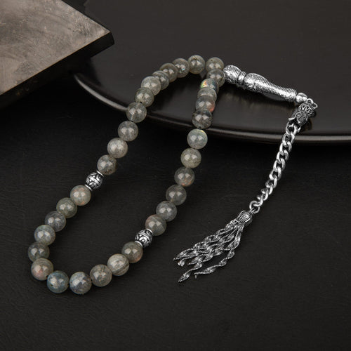 Labradorite Natural Stone Prayer Beads 33 – 8mm