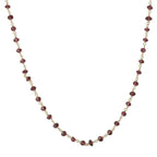 Garnet Natural Stone 925 Carat Gold Plated Silver Necklace