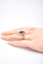 Lapis Lazuli Natural Stone 925 Sterling Silver Ring