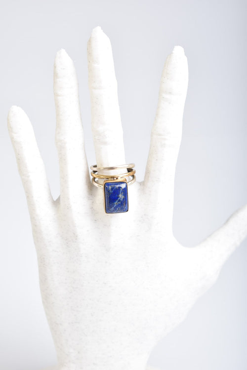 Lapis Lazuli Natural Stone 925 Sterling Silver Ring