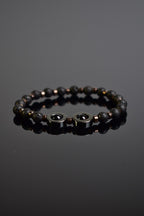 Lava - Eye Agate - Hematite Natural Stone Unisex Bracelet