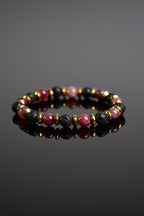 Lava - Tourmaline - Hematite Natural Stone Unisex Bracelet