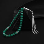 Malachite Natural Stone Prayer Beads 33 – 8mm