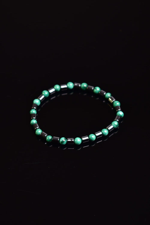 Malachite - Hematite Natural Stone Men's Bracelet