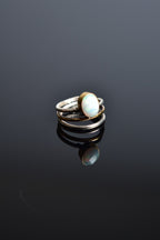 Opal Natural Stone 925 Sterling Silver Ring