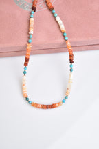 Opal - Turquoise - Mexican Jasper Natural Stone Necklace