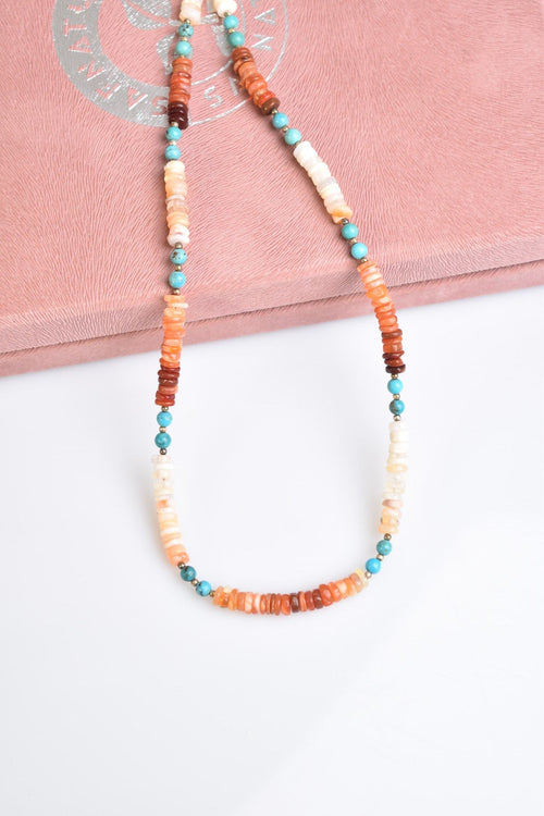 Opal - Turquoise - Mexican Jasper Natural Stone Necklace