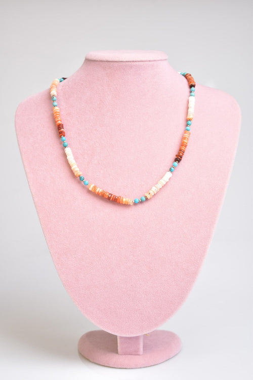 Opal - Turquoise - Mexican Jasper Natural Stone Necklace