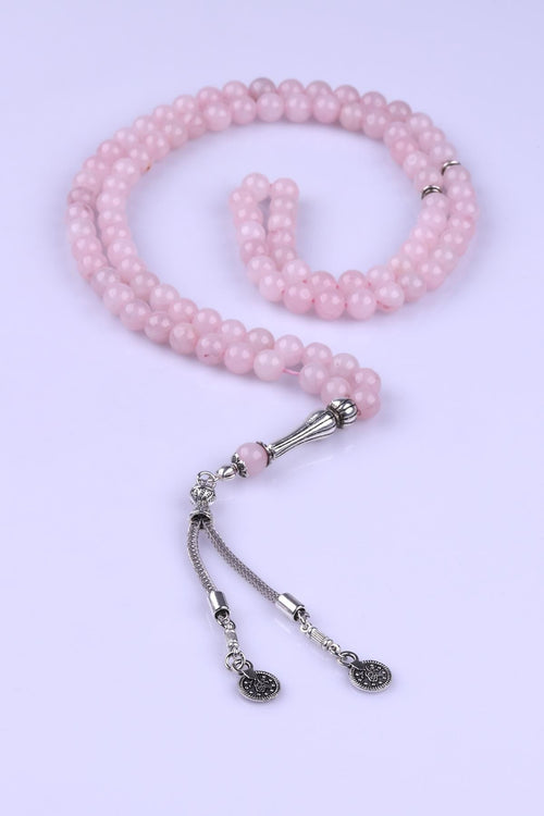 Rose Quartz Natural Stone 99 Rosary 8 mm Sphere Cut 