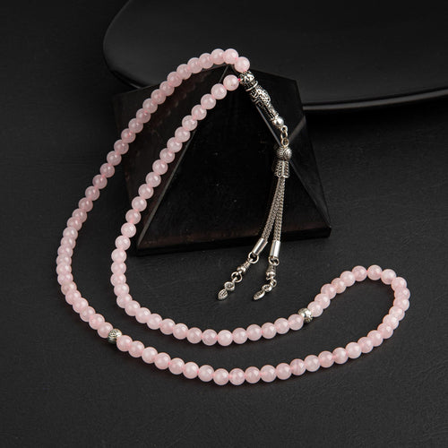 Rose Quartz (Rose Quartz) Natural Stone Rosary 99 cm – 6mm