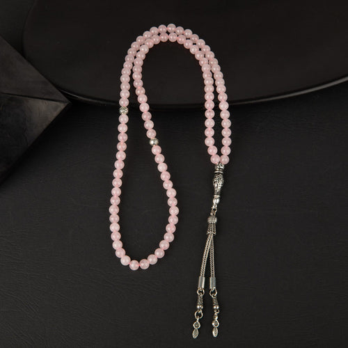 Rose Quartz (Rose Quartz) Natural Stone Rosary 99 cm – 6mm