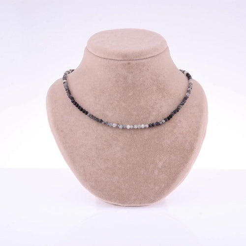 Rutile Quartz Natural Stone Necklace 3 mm