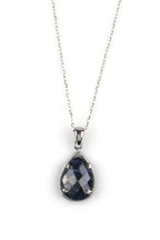 Sapphire Natural Stone 925 Sterling Silver Necklace 