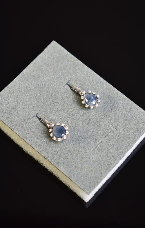 Sapphire Natural Stone 925 Sterling Silver Earrings