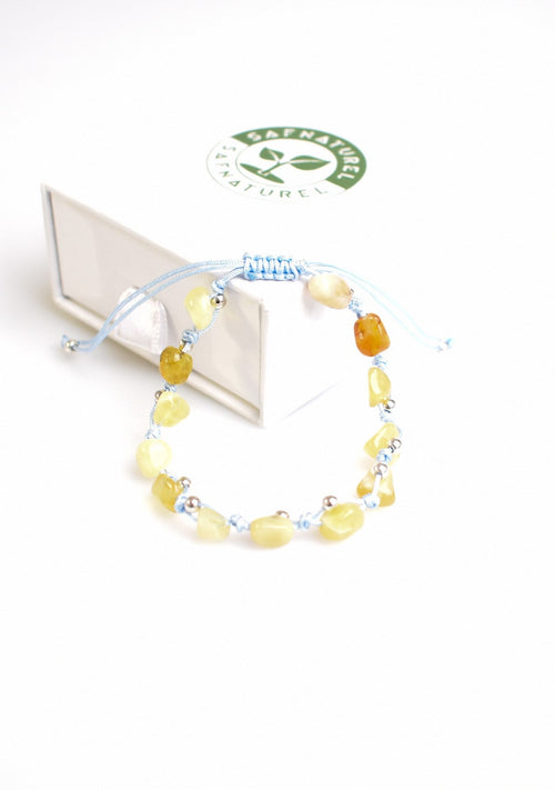 Yellow Opal Single Row Macrame Design Bracelet