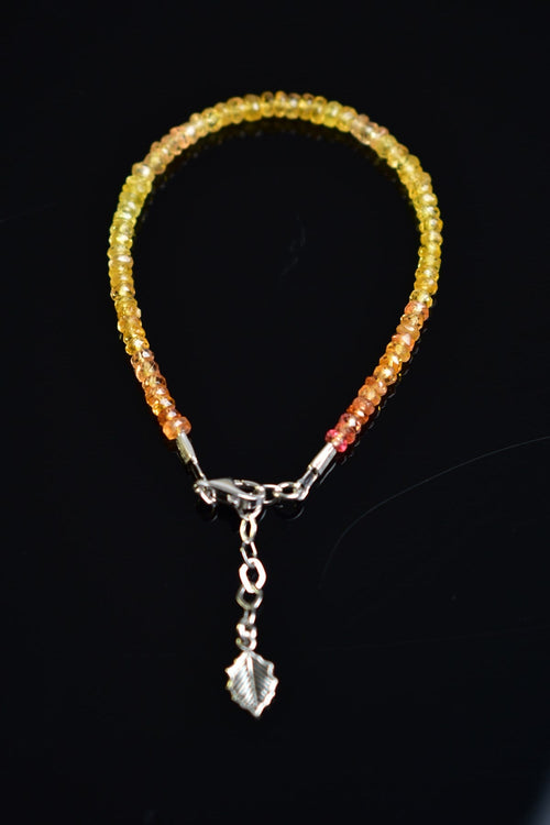 Yellow Sapphire Natural Stone 925 Sterling Silver Bracelet