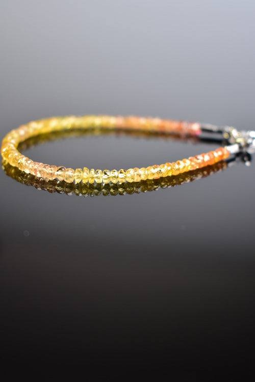 Yellow Sapphire Natural Stone 925 Sterling Silver Bracelet