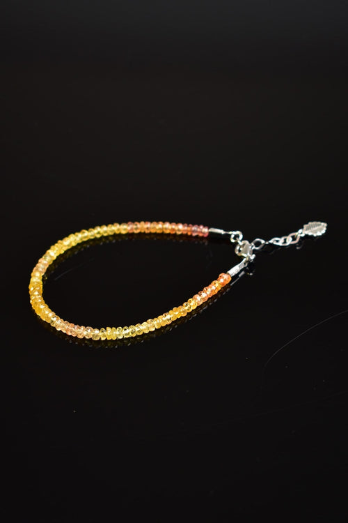 Yellow Sapphire Natural Stone 925 Sterling Silver Bracelet