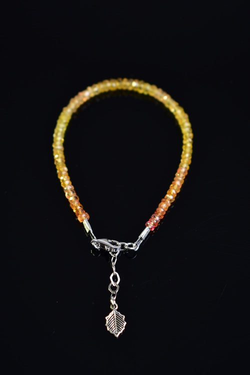 Yellow Sapphire Natural Stone 925 Sterling Silver Bracelet