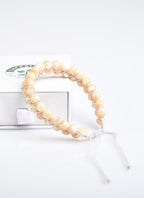 Mother of Pearl 6mm Double Row Macrame Natural Stone Bracelet