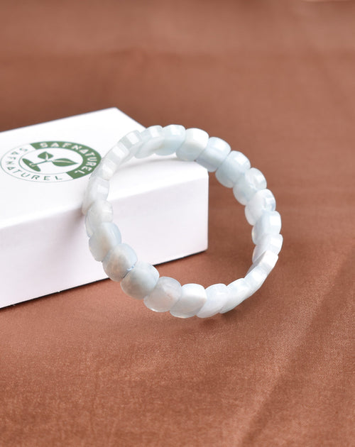 Certified Aquamarine Natural Stone Bracelet