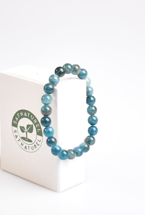 Certified Apatite Natural Stone Bracelet - 8 mm