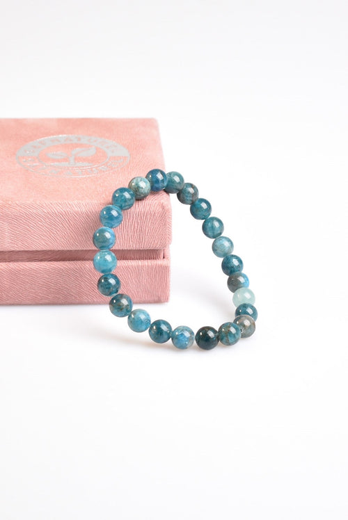 Certified Apatite Natural Stone Bracelet - 8 mm