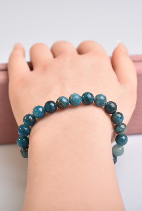 Certified Apatite Natural Stone Bracelet - 8 mm