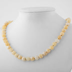 Certified Aragonite 6 mm Knotted Natural Stone Necklace