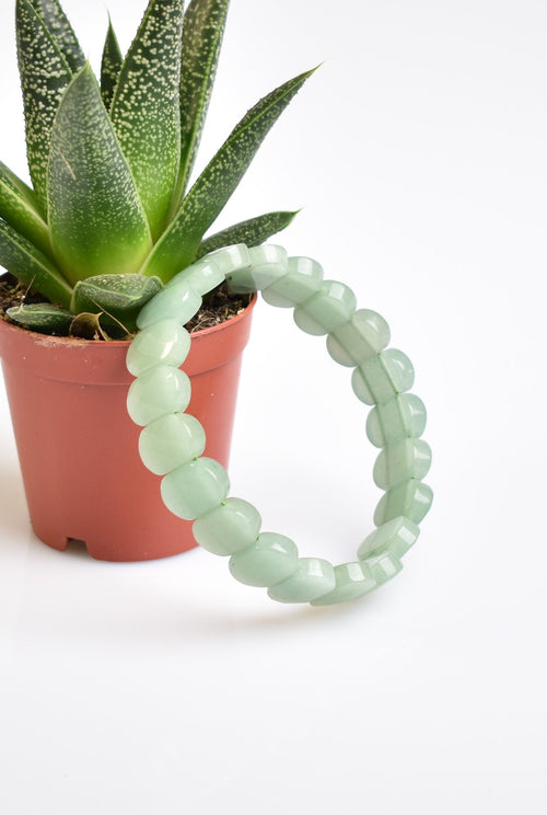 Certified Aventurine Natural Stone 9x14 mm Bracelet