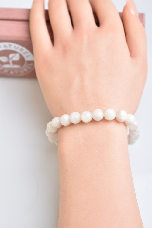 Certified Moonstone-Natural stone Bracelet - 8 mm