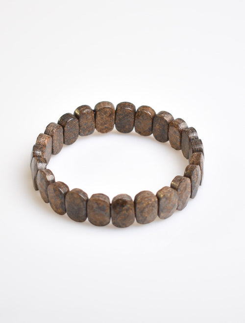 Certified Bronzite 9x14 mm Natural Stone Bracelet 