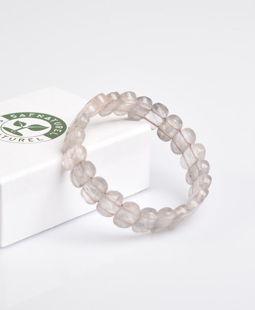 Certified Cloudy Quartz 9x14 mm Bracelet