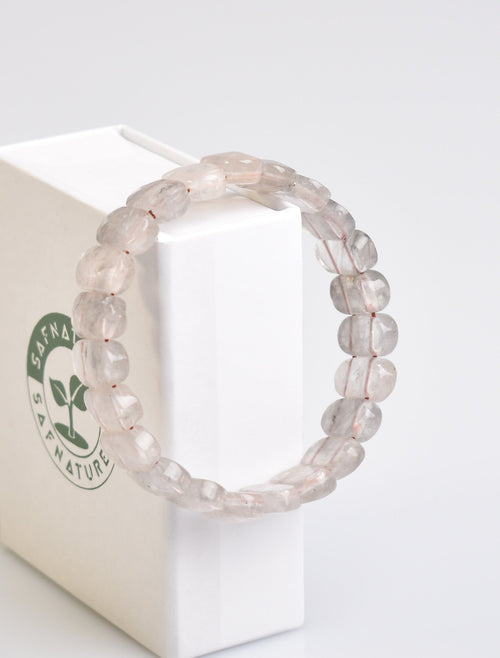 Certified Cloudy Quartz 9x14 mm Bracelet