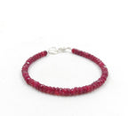 Certified Natural Stone 3-4mm Ruby Bracelet