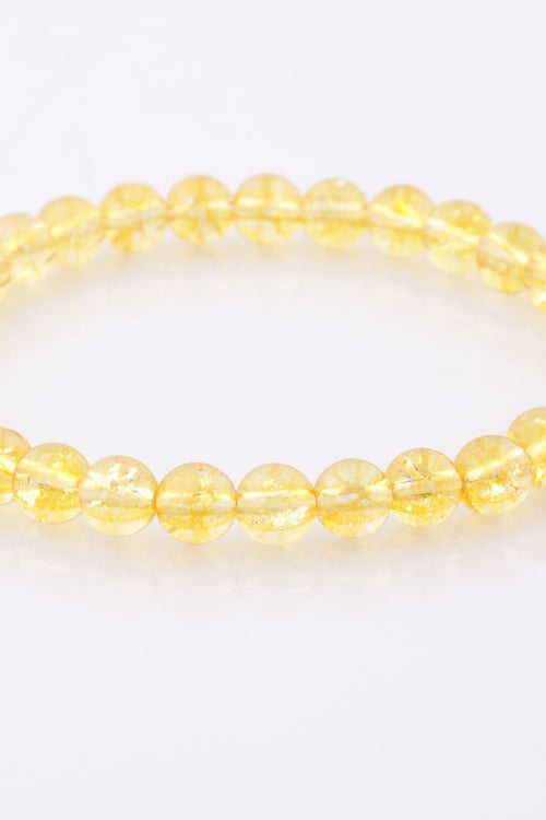 Certified Recycled Citrine Natural Stone Bracelet 6 mm