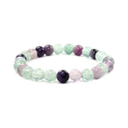 Certified Fluorite Natural Stone Bracelet 8 mm 