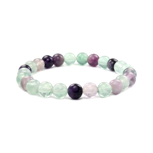 Certified Fluorite Natural Stone Bracelet 8 mm 