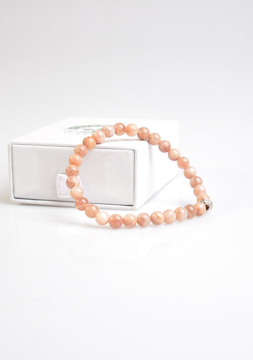 Certified Sunstone Natural Stone Bracelet 6 mm