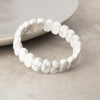 Certified Howlite Natural Stone Bracelet 9x14 mm