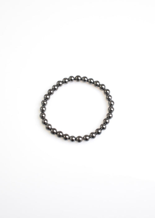 Certified Hematite Natural Stone Bracelet 6 mm