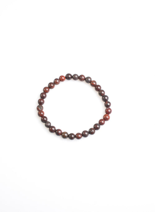 Certified Blood Jasper Natural Stone Bracelet 6 mm