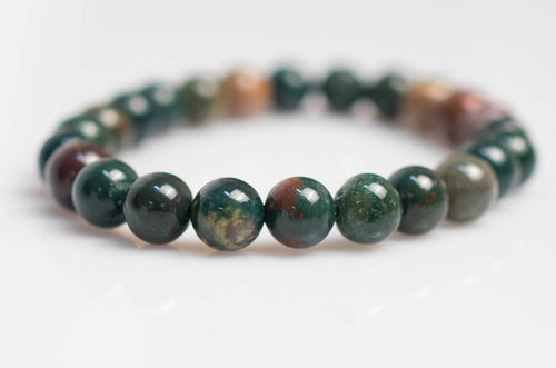 Certified Bloodstone Natural Stone Bracelet 8 mm